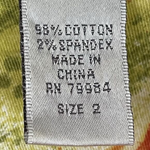 Chico's Full Zip Jacket Womens Size 2 US Medium Orange Floral Print Collared - Picture 3 of 12